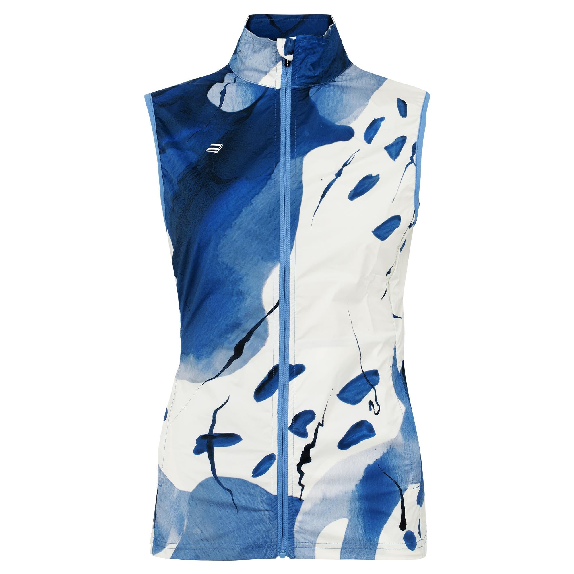 Rohnisch Packable Ultralight Ladies Golf Vest Blue Aquarelle